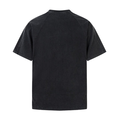 Washed Letter Print Short Sleeve T-Shirt WN25971
