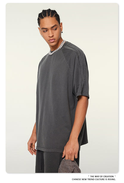 Oversize Washed Short-sleeve T-shirt WN6458