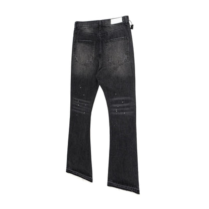 Washed Flare Denim Jeans WN11349