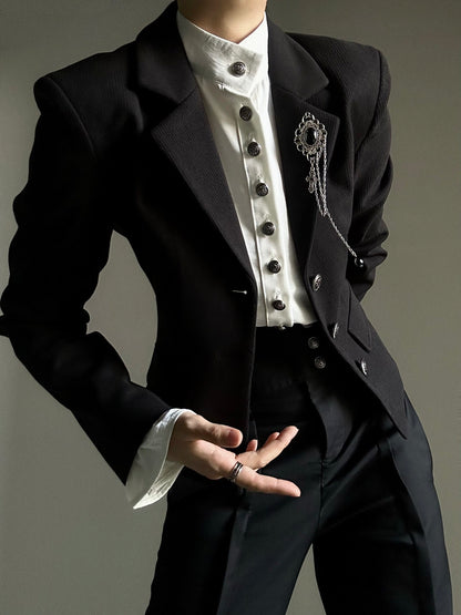 Waist-Shaping Corduroy Tailored Jacket WN23122