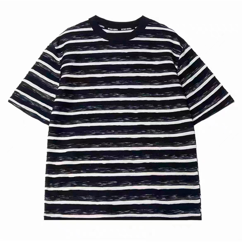 Oversize Stripe Short Sleeve T-Shirt WN25214