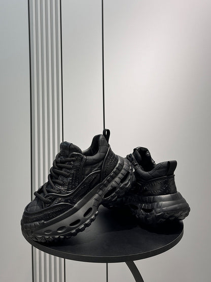 Embroidery Rope Lace Chunky Sole Sneakers WN24579