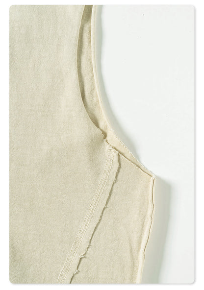 Whased Print Oversize Tank Top T-shirt WN6442