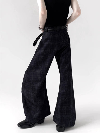 Textured Curved Wide Leg Pants WN20347