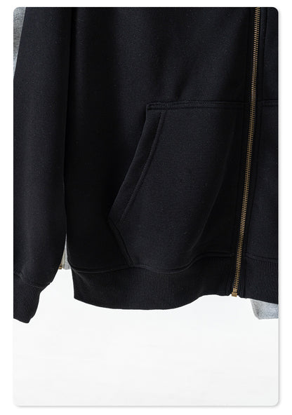 Heavyweight Fleece Lining Pullover Hoodie & Zipper Sweatshirt & Sweatpants Setup WN9937