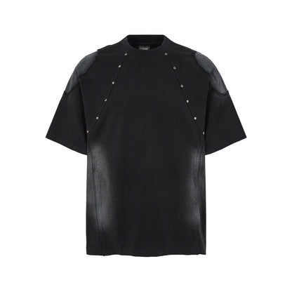 Studs Washed Short Sleeve T-Shirt WN25501