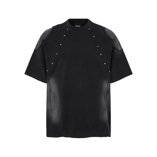 Studs Washed Short Sleeve T-Shirt WN25501