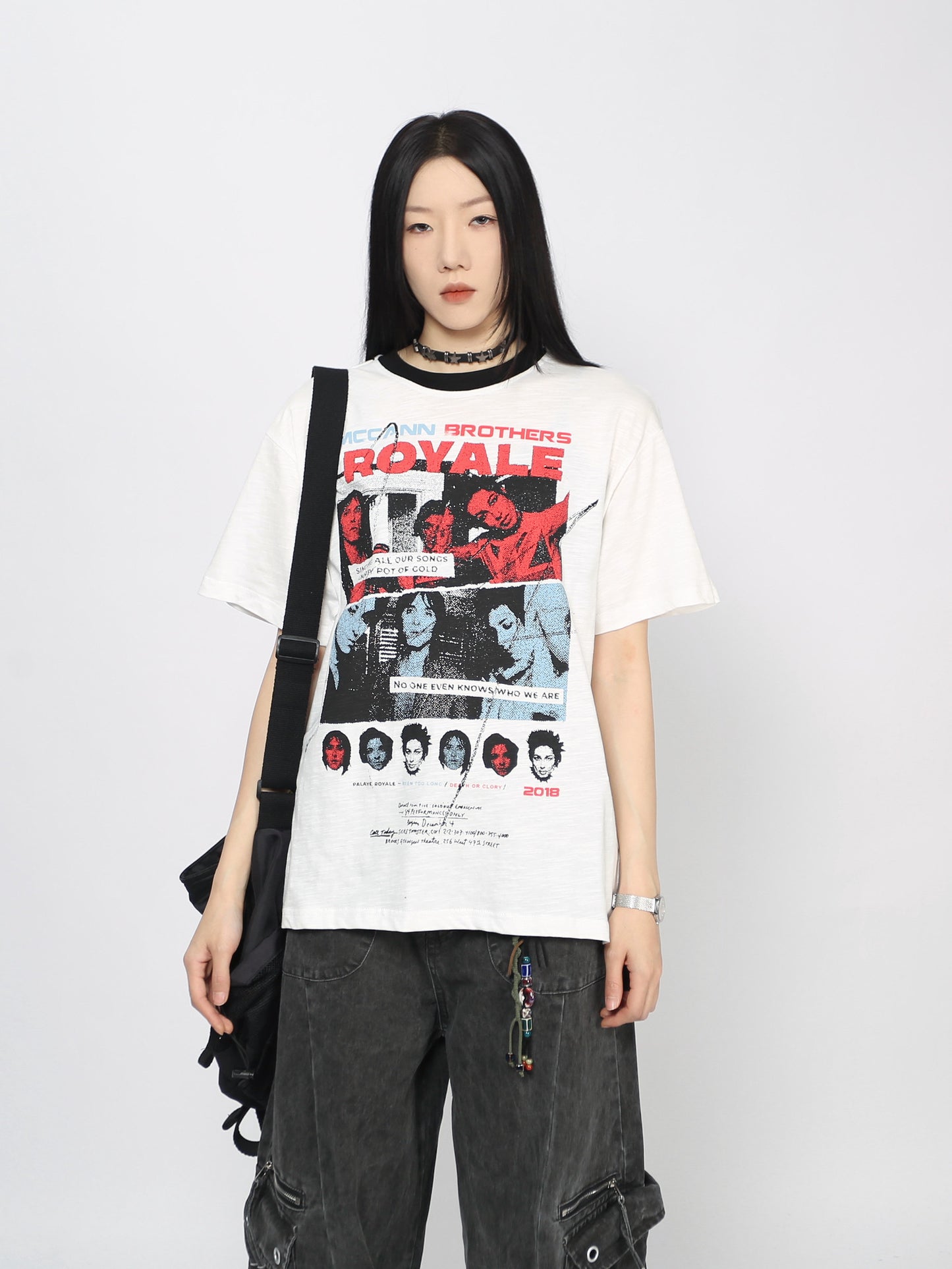 Oversize Vintage Rock Graphic T-Shirt WN24433