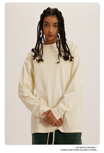 Oversize Washed Long Sleeve T-Shirt WN6052