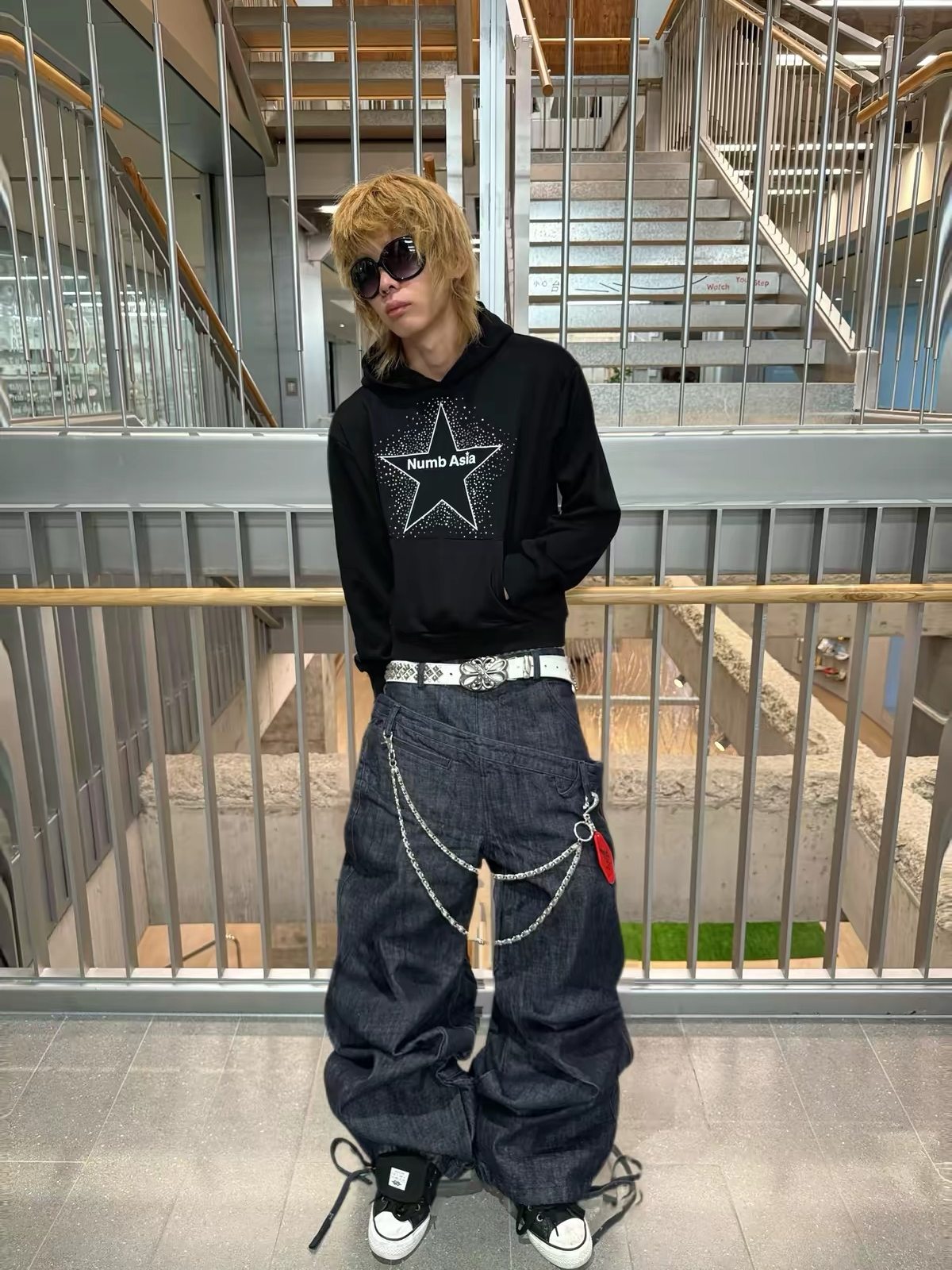 Star Logo Print Hoodie WN27207