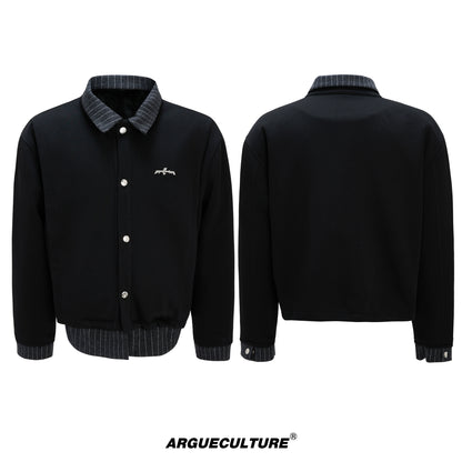 Fake Layered Stripe Jacket WN22600