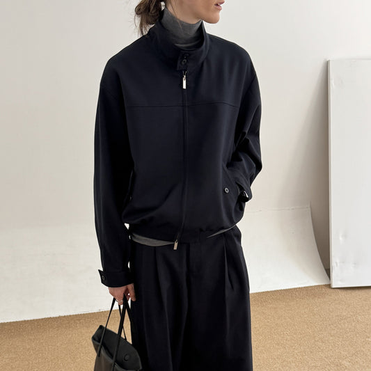 Stand Neck Short Zipper Jacket WN21481