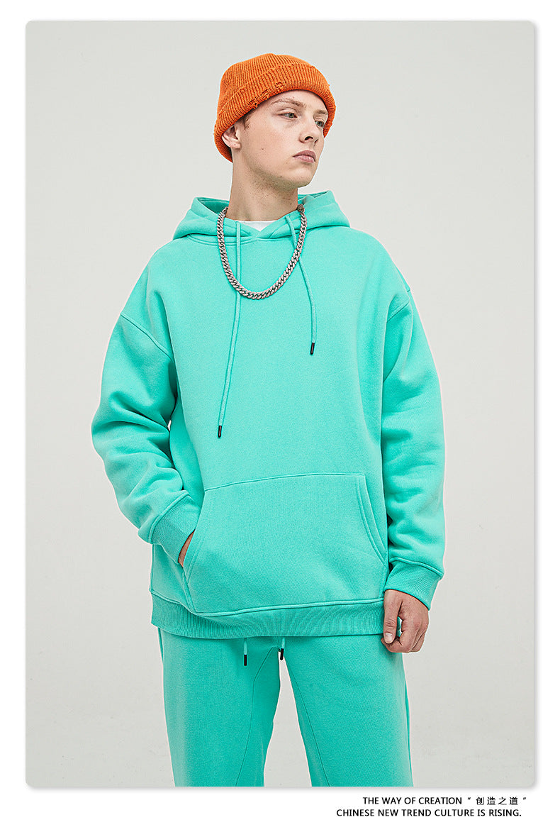 Fleece Lining Oversize Hoodie & Fleece Lining Sweatpants Setup WN9931