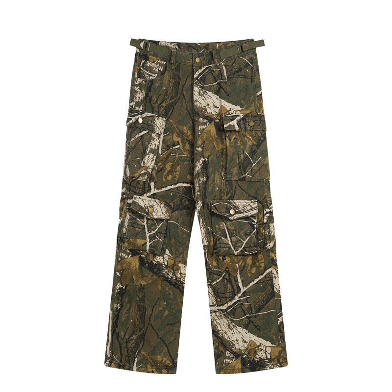 Camouflage Straight Cargo Pants WN11158