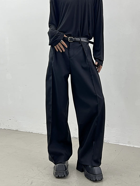 Center-Seam High-Waist Straight-Leg Trousers WN11659