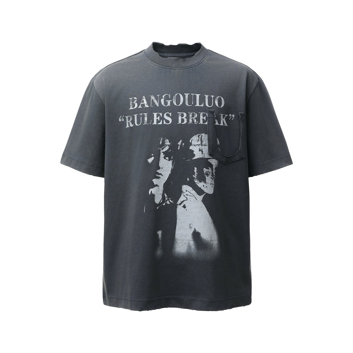 Portrait Letter Print Short Sleeve T-Shirt WN25517
