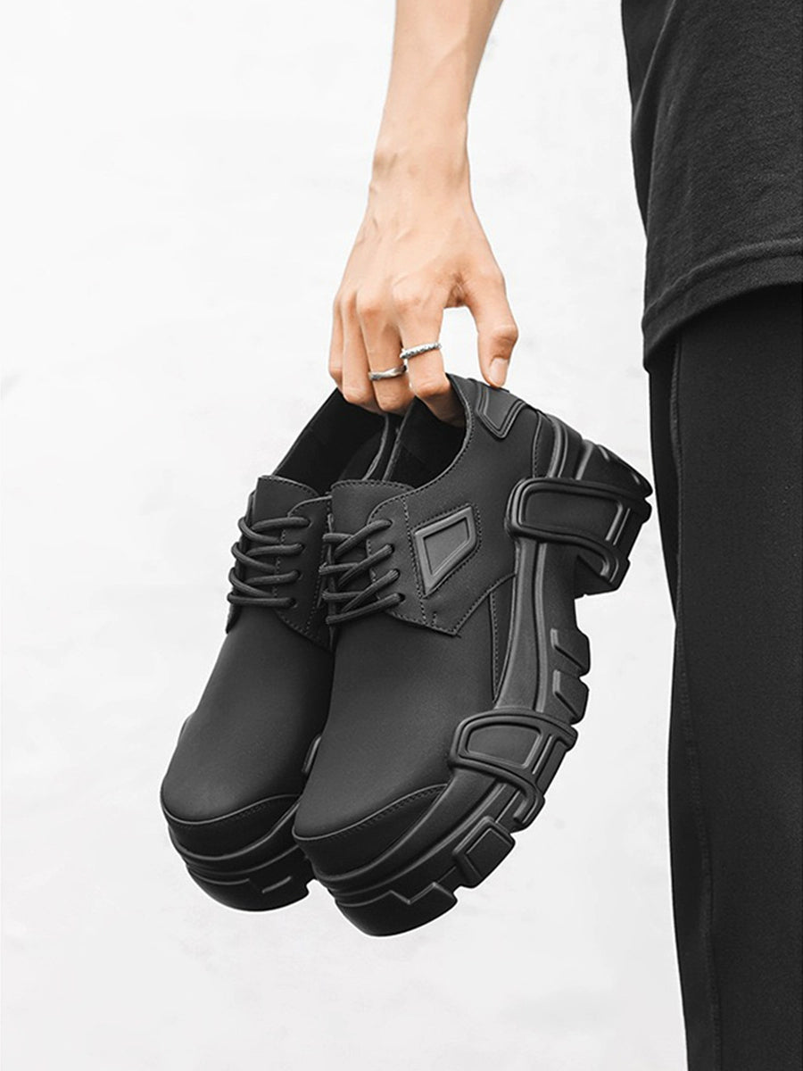 Blade Chunky Sole Leather Derby Dad Shoes WN20778