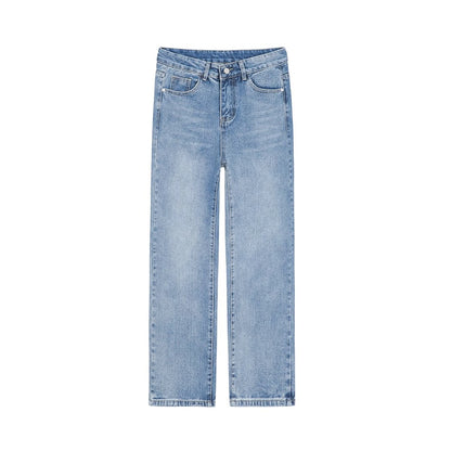 Washed Straight Leg Denim Jeans WN6712