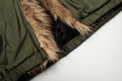 Fake Fur Trim Hooded Oversize Puffer Jacket WN27923