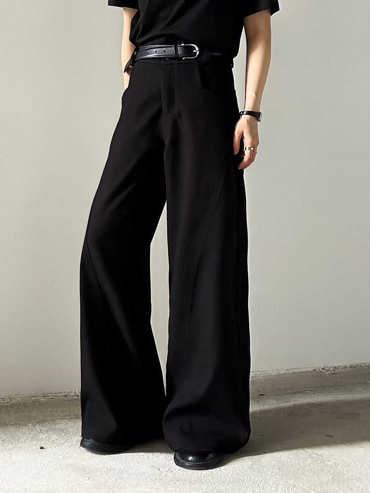 High-Waist Belted Wide Leg Trousers WN23125