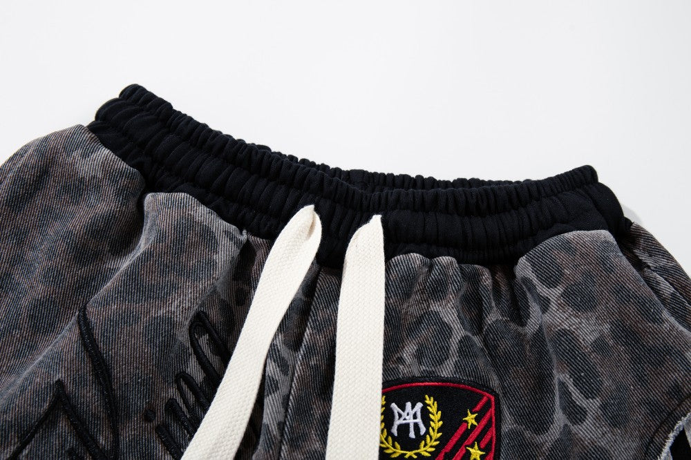 Leopard Embroidery Polo Shirt & Short Pants Setup WN27909