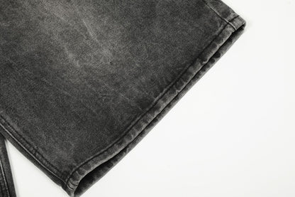 Washed Wide Leg Denim Half Pants WN25692