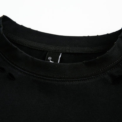 Oversize Fake Layered Print Long Sleeve T-Shirt WN12988