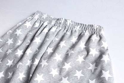 All-Over Print Deconstruction Wide Leg Curved Sweatpants WN25877