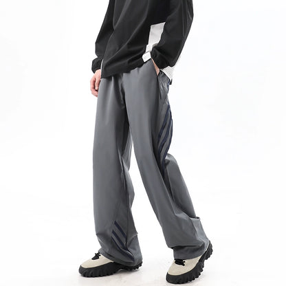 Wide-Leg Drape Sporty Pants WN10305