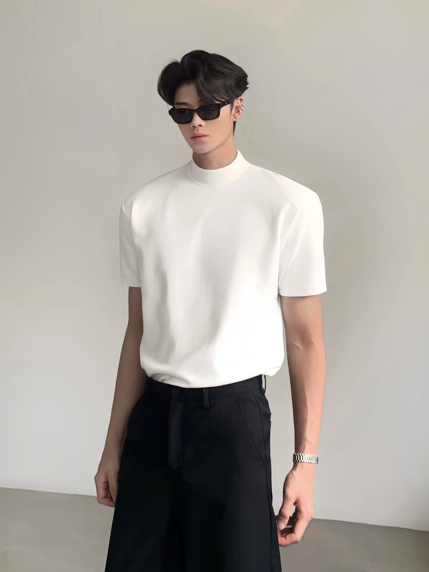 Solid Color Design Short Sleeve T-Shirt WN20056