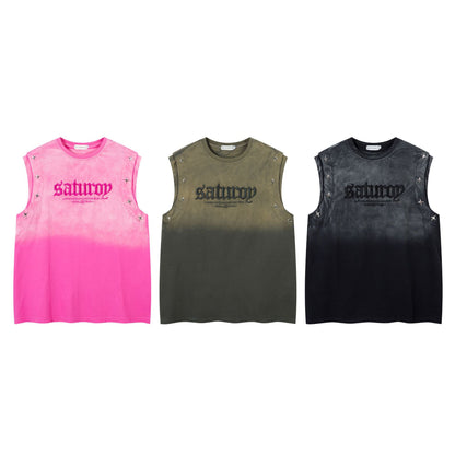 Gradient Star Studs Tank Top WN25541
