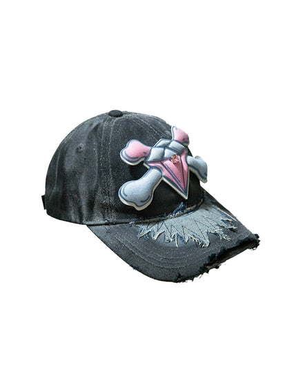Diamond Skull 3D Patch Curved-Brim Cap WN21135