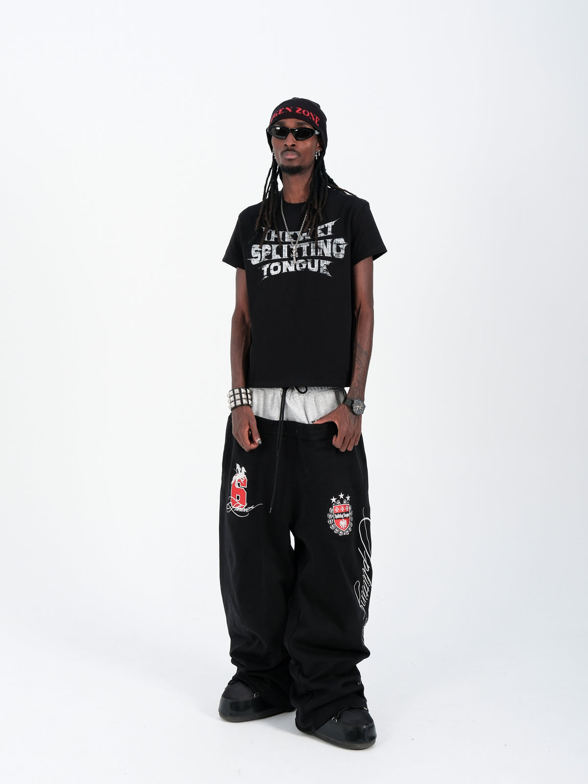 Crack Letter Short Sleeve T-Shirt WN26679
