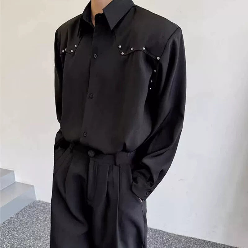 Studs Design Long Sleeve Shirt WN19299