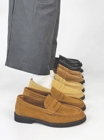 Suede Design Slip-On Coin Loffer WN19174