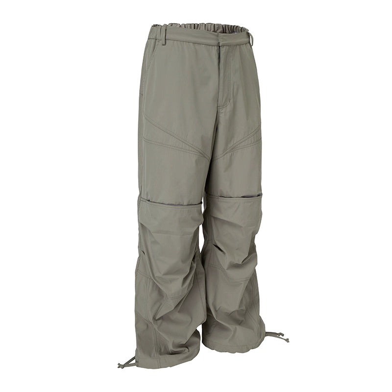 Ruched Knee-Pocket Straight Cargo Pants WN12249