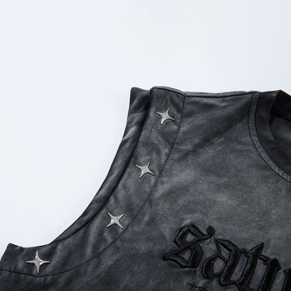Gradient Star Studs Tank Top WN25541