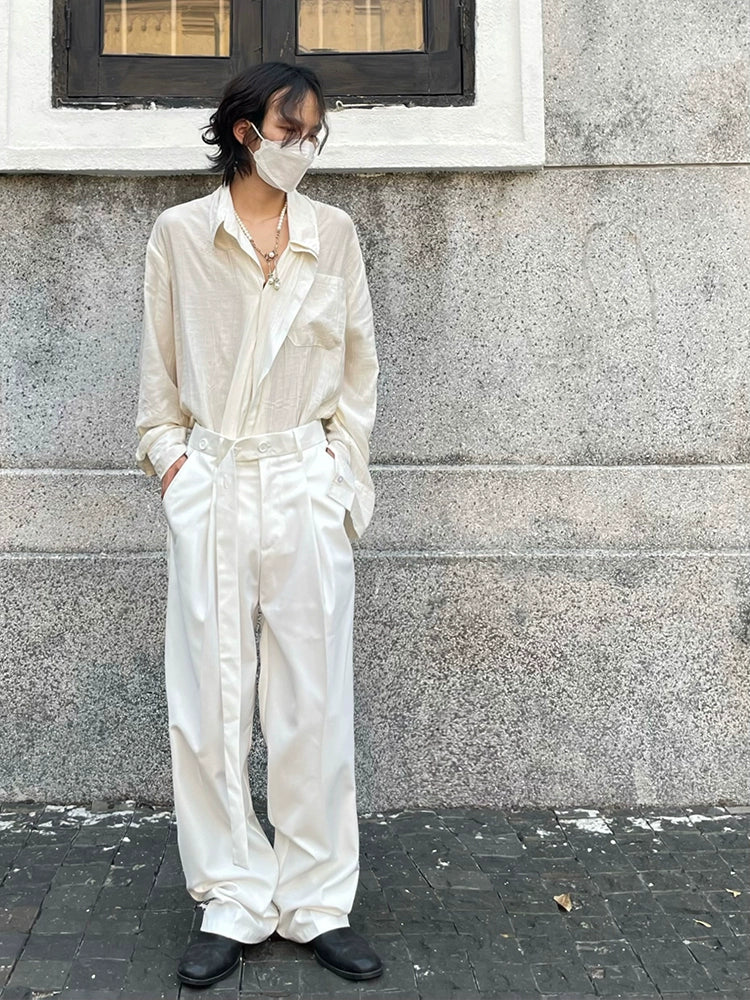 Pleats Oversize Long Sleeve Shirt WN19962