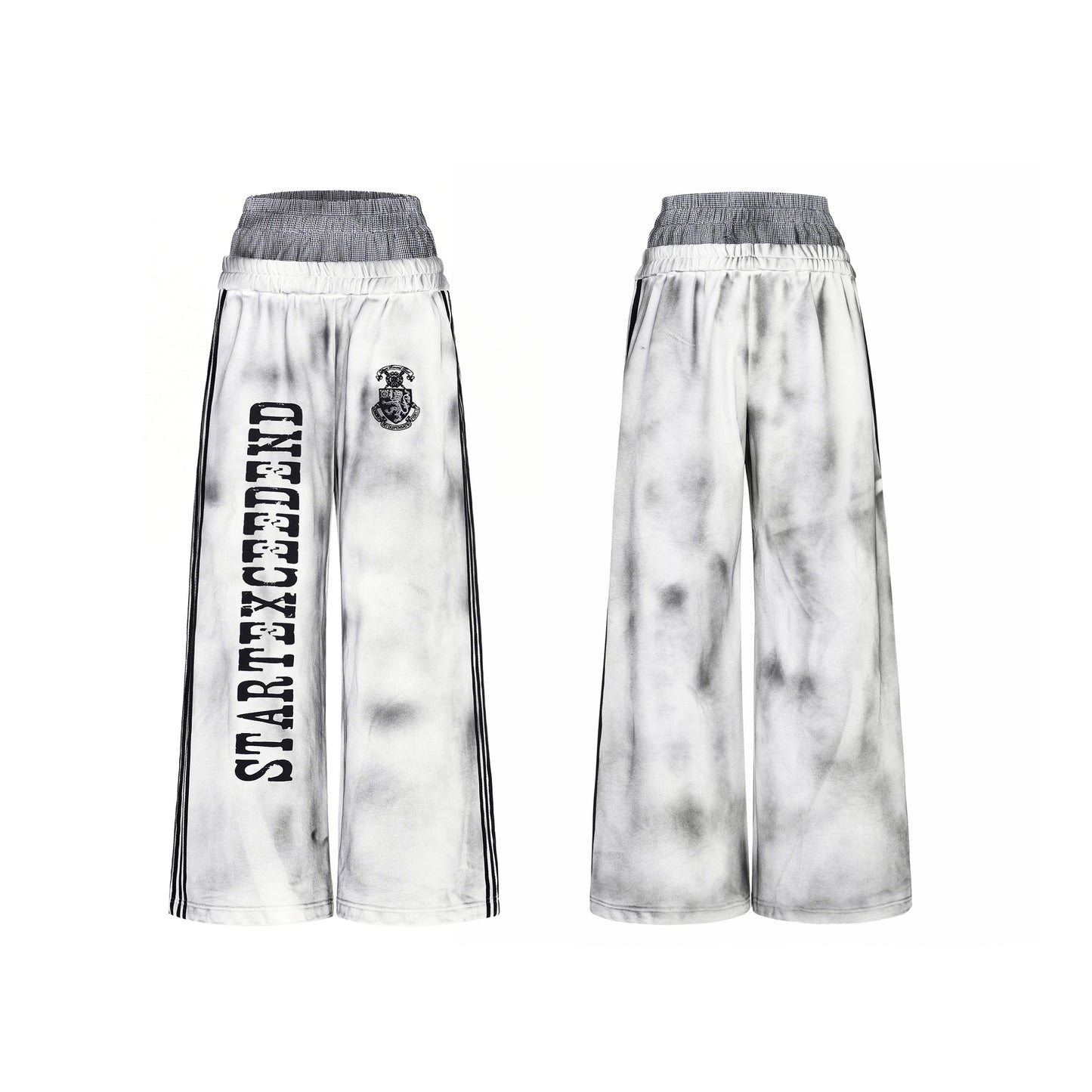 Damage Paint Stripe High-Neck Jacket & Paint Stripe Sporty Pants Setup WN22652