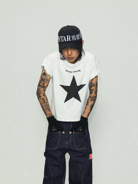 Star Print Short Sleeve T-Shirt WN17239