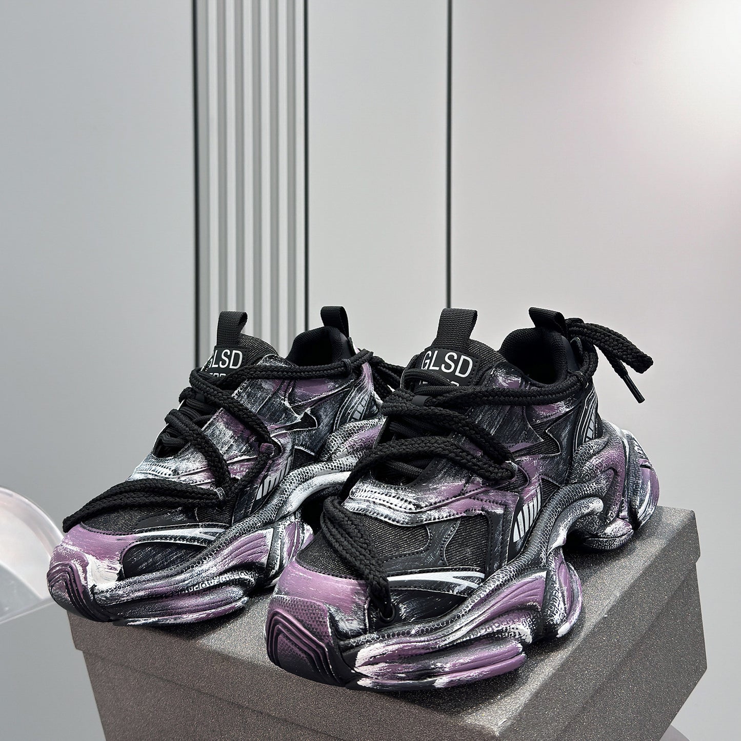 Paint Splash Air Sole Chunky Sole Sneakers WN24645