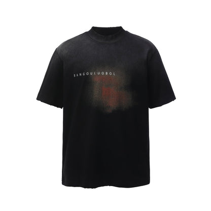 Heavyweight Spray Print Oversize Short Sleeve T-Shirt WN25821