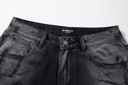 Washed Wide Leg Denim Jeans WN25408