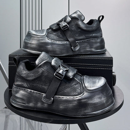 Platform Square Toe Buckle Strap Sneakers WN24833