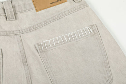 Panel Curved Wide Leg Cargo Pants WN25900