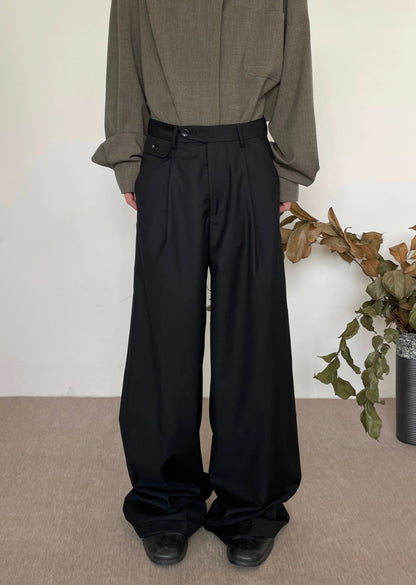 High Waist Wide Leg Straight Trousers WN20031