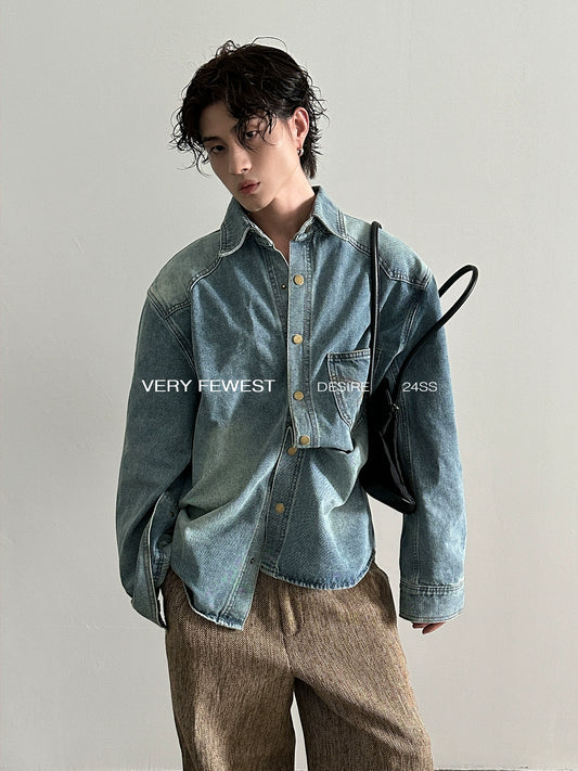 Heavyweight Washed Denim Shirt WN8950