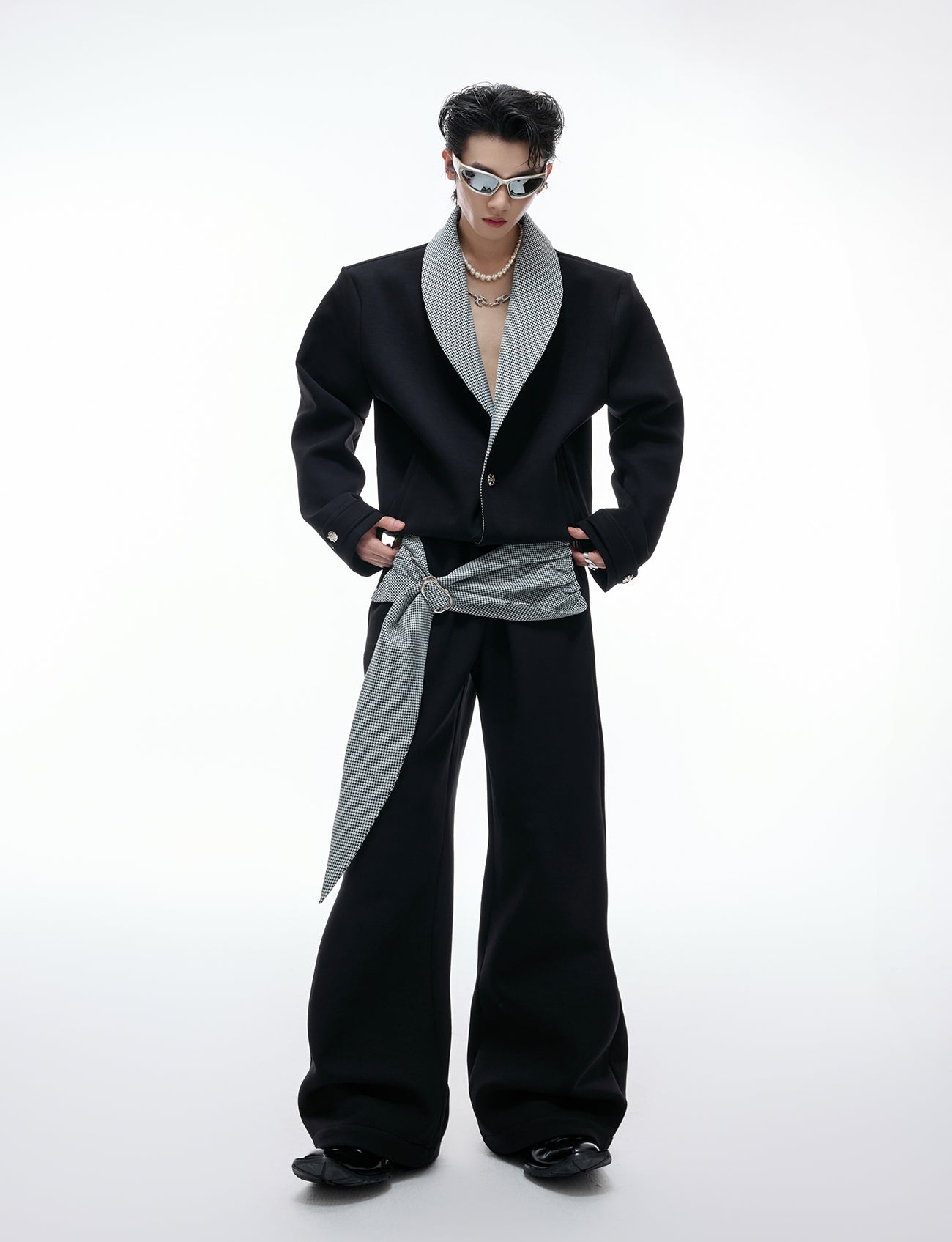 Contrast Jacket & Draping Pants Setup WN20537