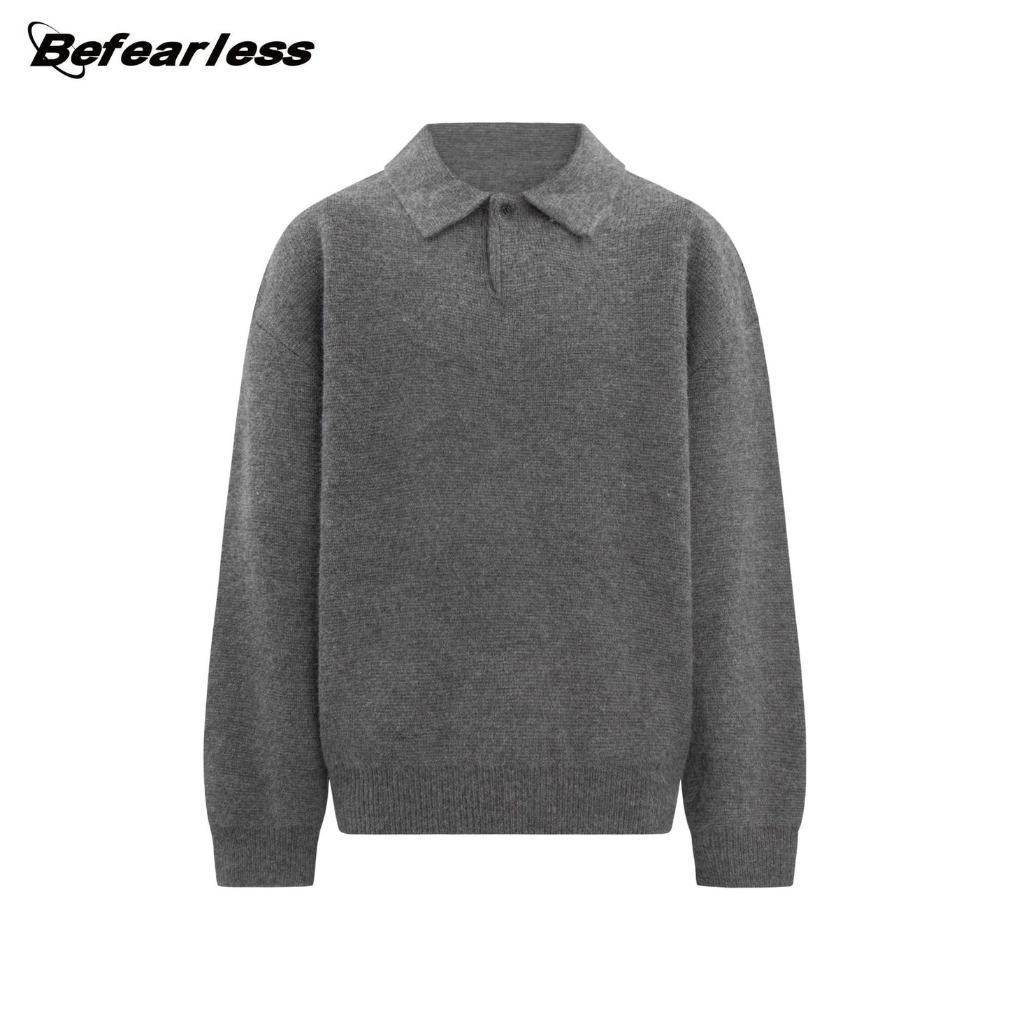 Heavyweight Polo Collar Knit Sweater WN26197