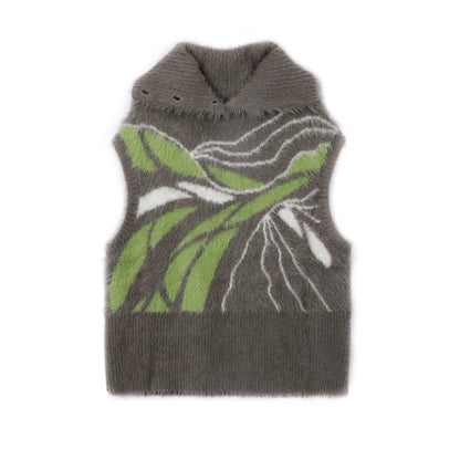 Graffiti Design Knit Vest WN19052